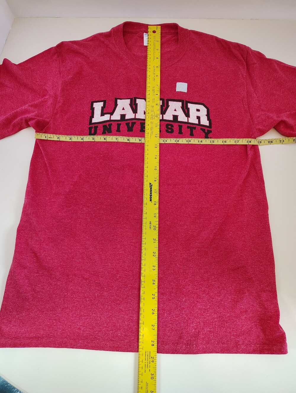 NWT Lamar University Cardinals T-Shirt Medium M Port & Company Red Heather - Picture 3 of 5